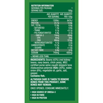 John West Tuna & Beans Three Beans 185g