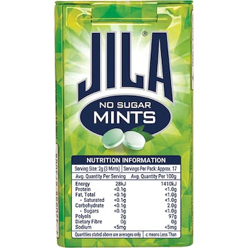 Jila No Sugar Mints Spearmint 34g