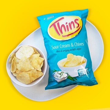 Thins Sour Cream & Chives Potato Chips 175g
