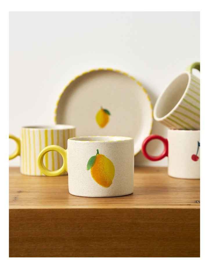 The Fruit Basket Apple Mug Hand Brushed 250ml