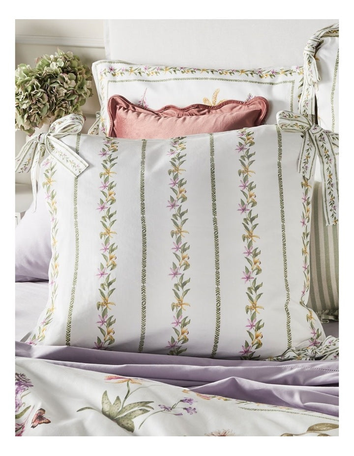 Botanical Cotton Sateen Quilt Cover Set in Green