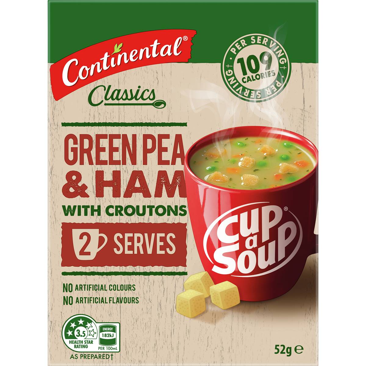 Continental Cup A Soup Hearty Pea & Ham 2 pack