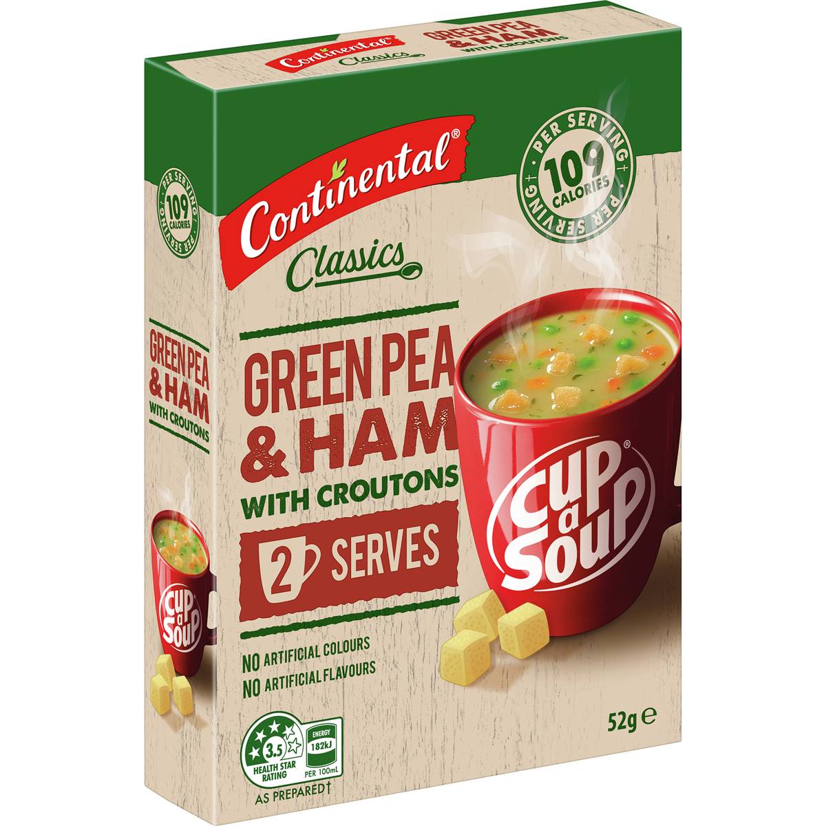 Continental Cup A Soup Hearty Pea & Ham 2 pack