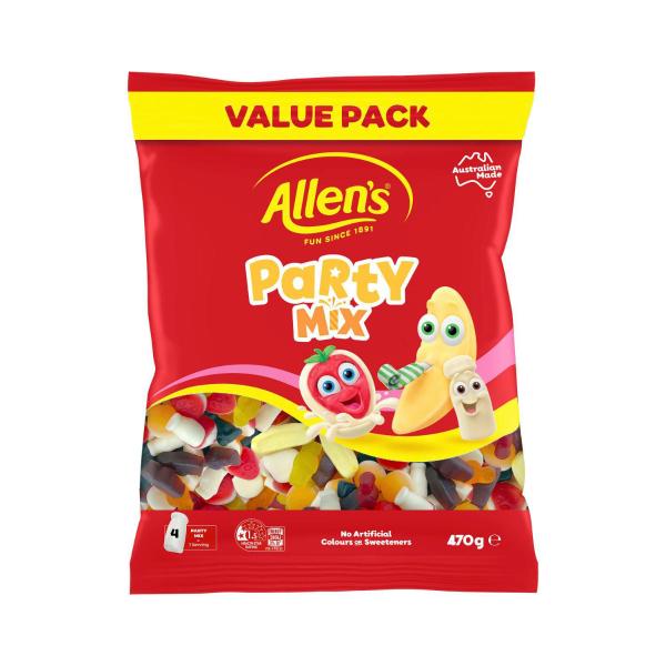 ALLEN'S LOLLIES LARGE VALUE BAG PARTY MIX:.:470 GRAM