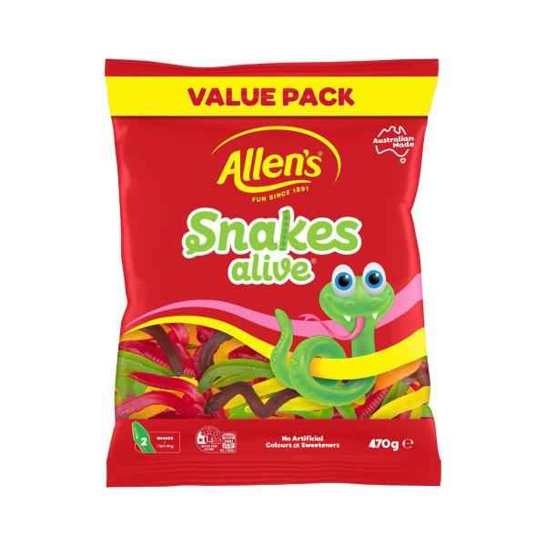 Lollies Large Value Bag Jelly:snakes Alive