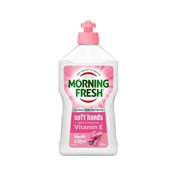 MORNING FRESH SOFT HANDS DISHWASHING LIQUID VANILLA & ROSE 350ML
