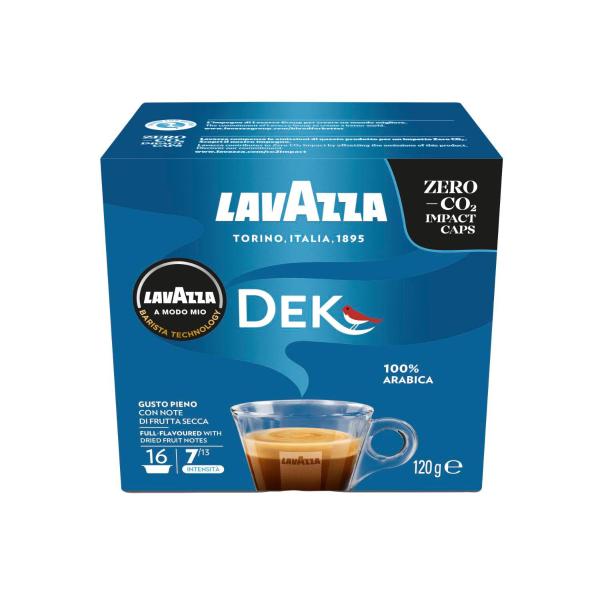 LAVAZZA DEK DECAFFEINATED A MODO MIO COFFEE PODS 16PK