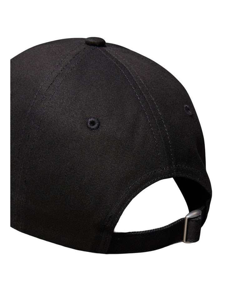 Logo Embroidered Baseball Hat in Black
