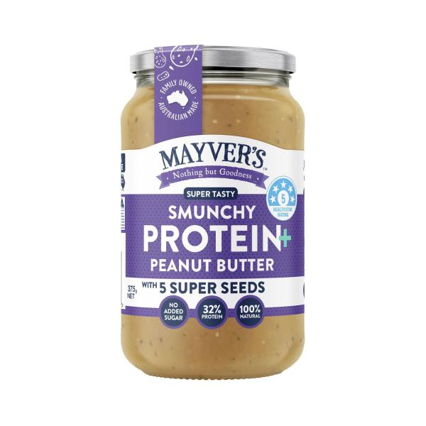 MAYVERS SMUNCHY PROTEIN PLUS 5 SUPER SEEDS PEANUT BUTTER 375G