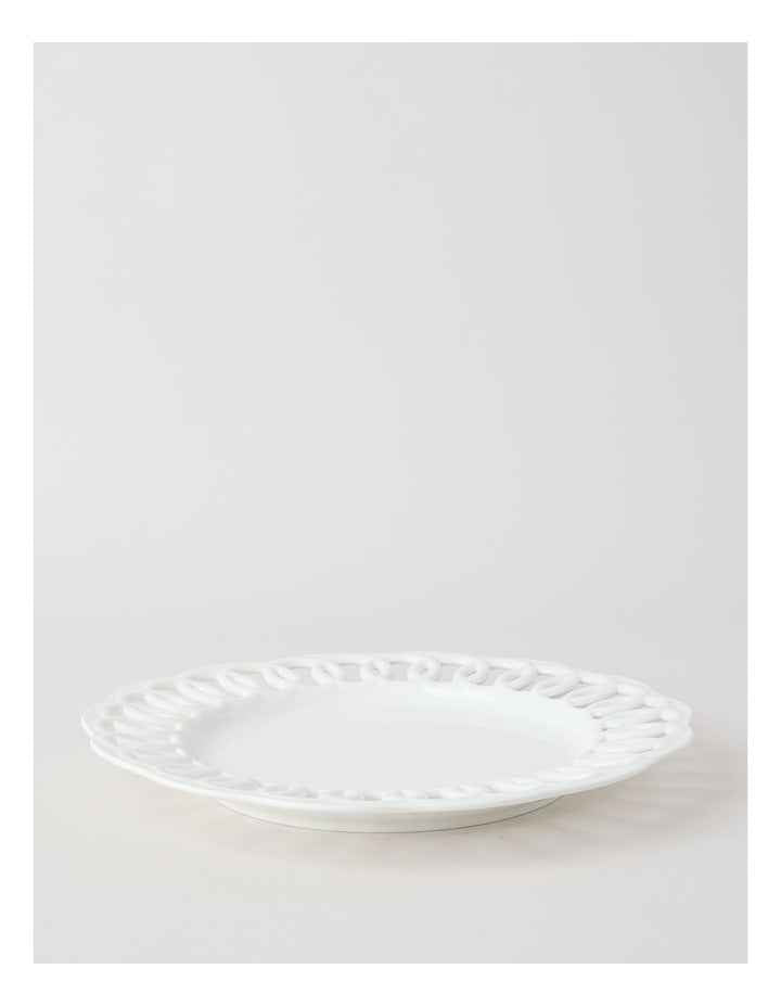 Lattice Charger Plate 33cm in White