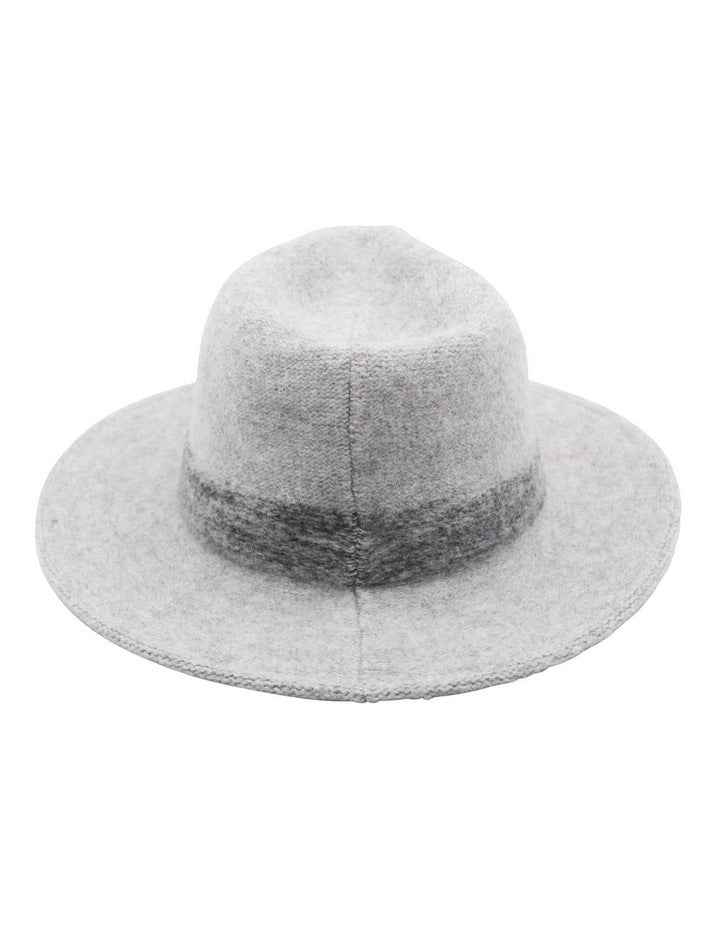 Mary Soft Wool Fedora Hat in Grey