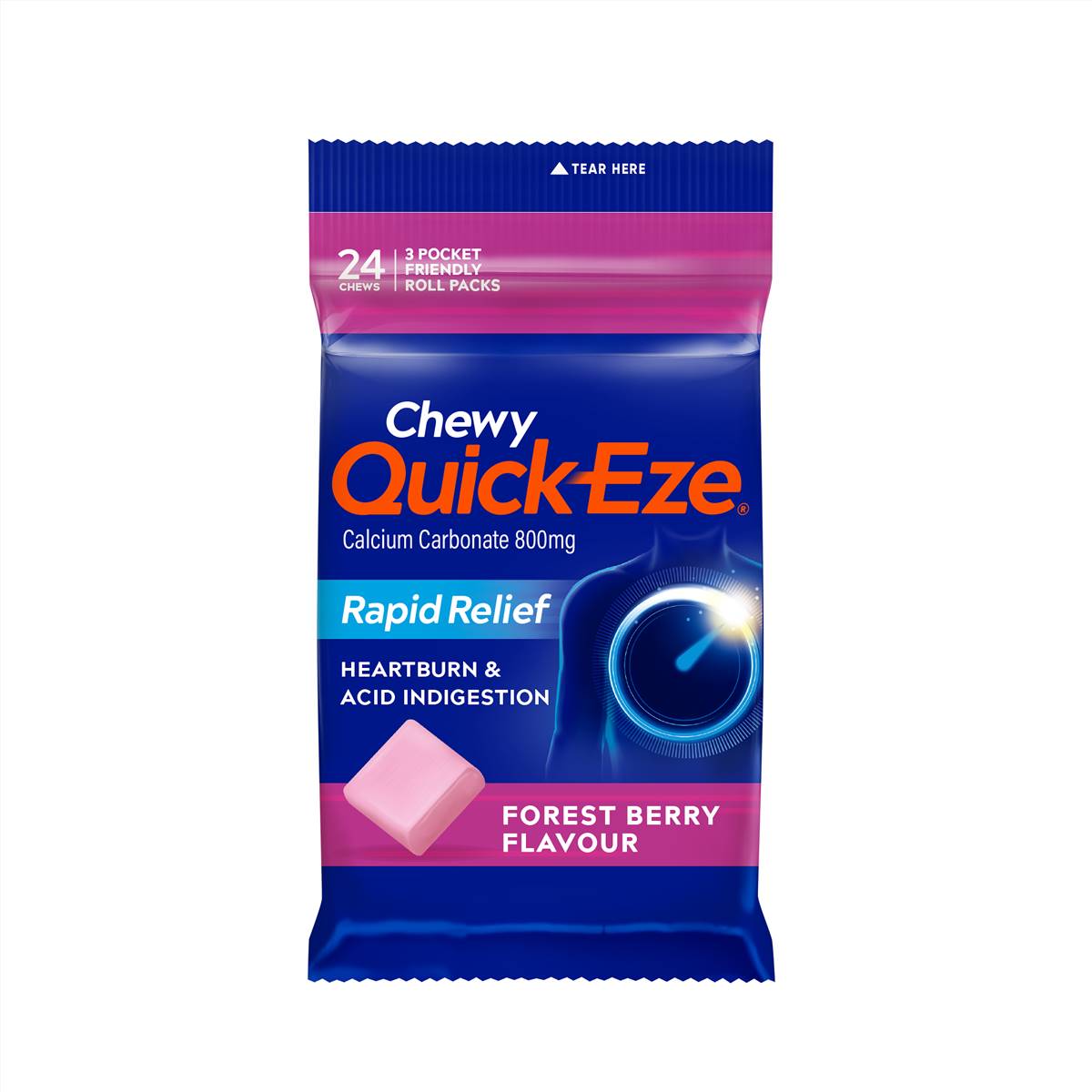 Quick-Eze Antacids Forest Berry 24 Pack
