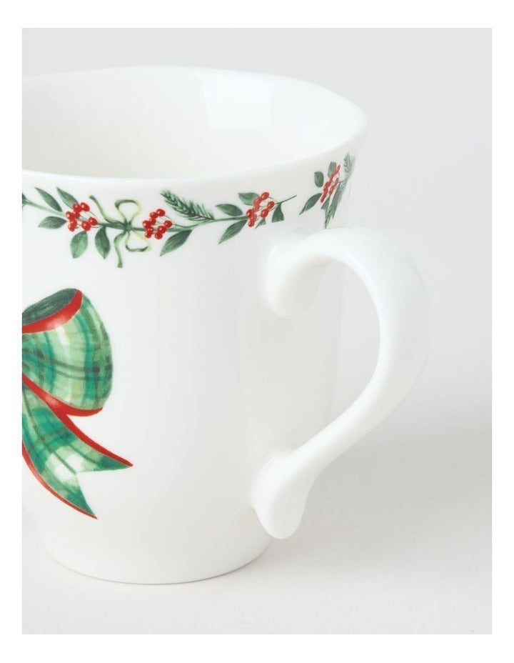 Heirloom Traditional Christmas Scalloped Mug Set of 2 380ml