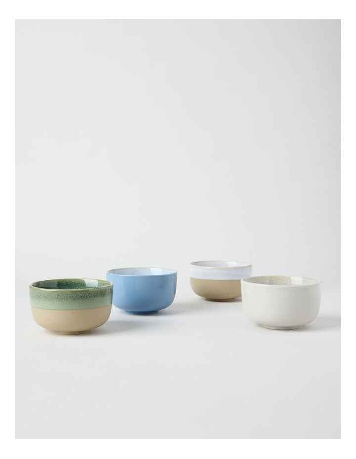 Esperance Rice Bowl 12cm with White and Sand Wiped Edge