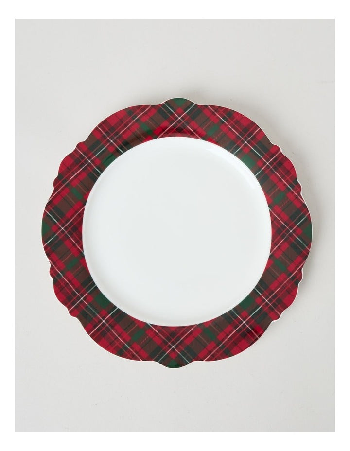 Heirloom Christmas Tartan Dinner Set Red 12pc