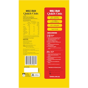 Lowan Quick Whole Grain Oats 1kg