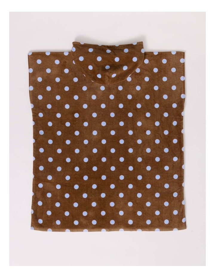 Polka Dot Hooded Towel in Brown