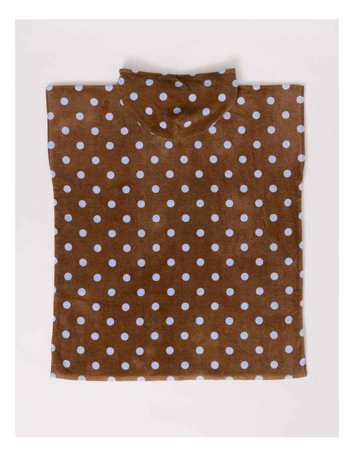 Polka Dot Hooded Towel in Brown