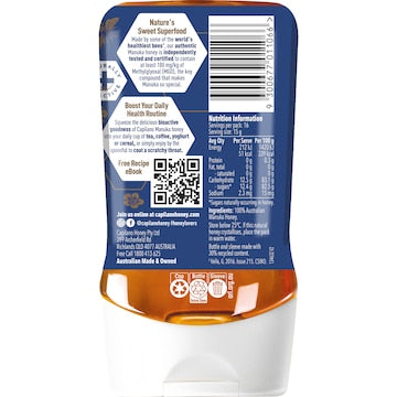Capilano Manuka MGO 100+ Honey Squeeze Bottle 250g
