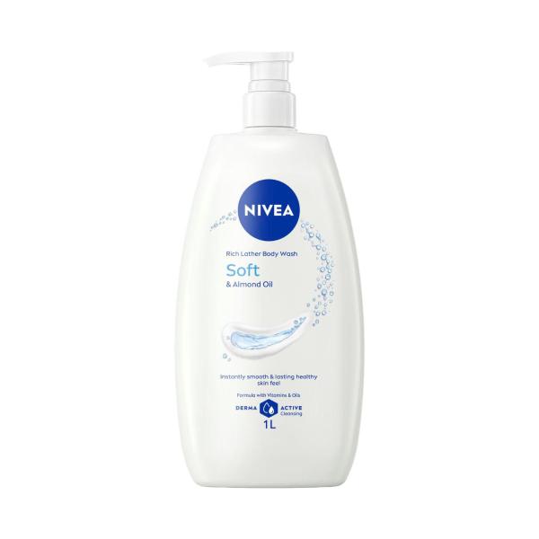 NIVEA SHOWER BODY WASH RICH MOISTURE SOFT 1LITRE