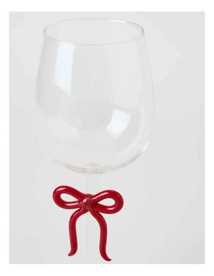 Ruby Bow Wine Glass Set of 2 380ml in Red