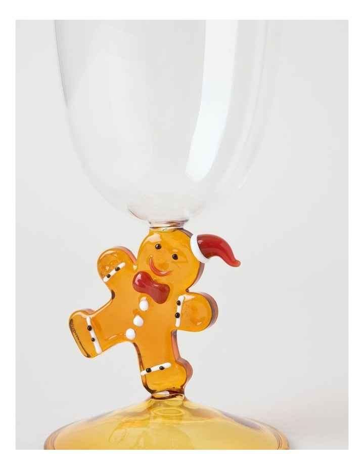 Joy Wine Glass Gingerbread Set of 2 260ml in Amber