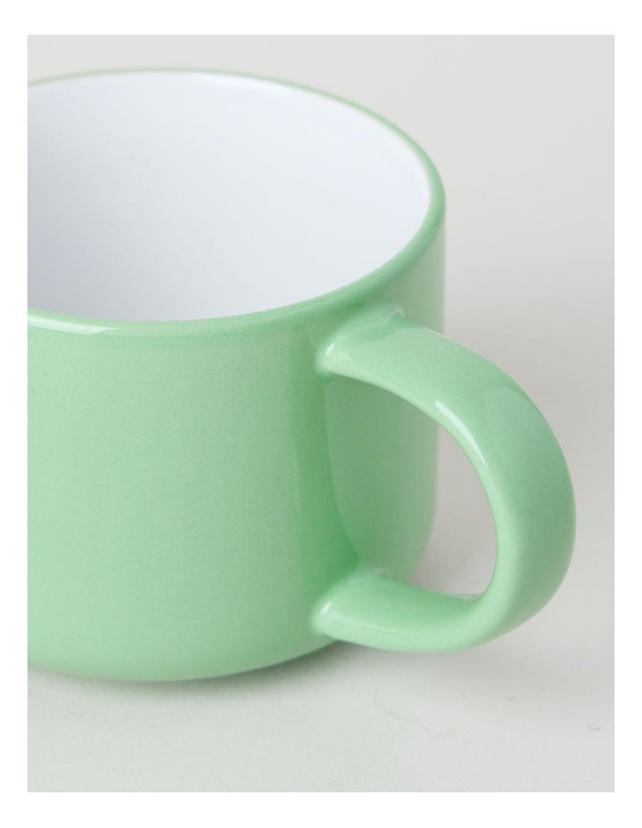Two Tone Set of 4 Mugs in Green