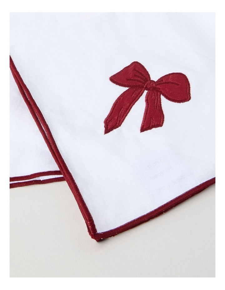 Christmas Bow Napkins Set of 4 45 x 45cm