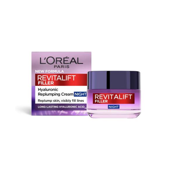L'OREAL REVITALIFT FILLER REPLUMPING NIGHT MOISTURISER 50ML