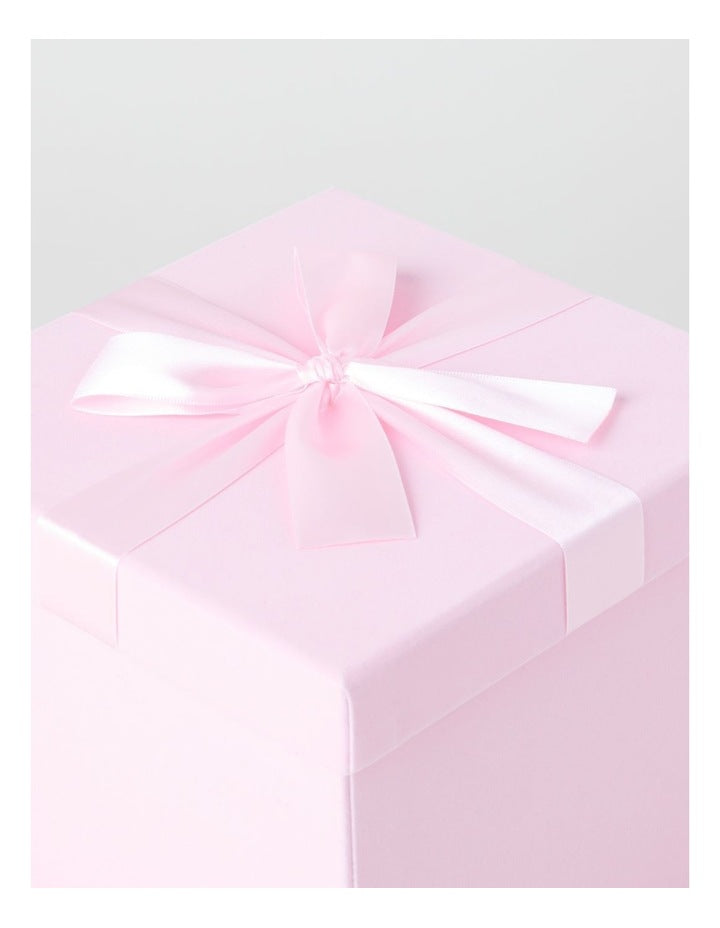 Luxe Christmas Velvet Medium Gift Box in Pink: 19cm