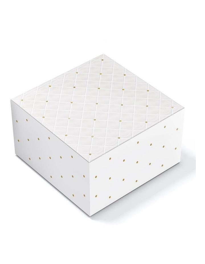 Extra Large Quilted Gift Box in Pearl
