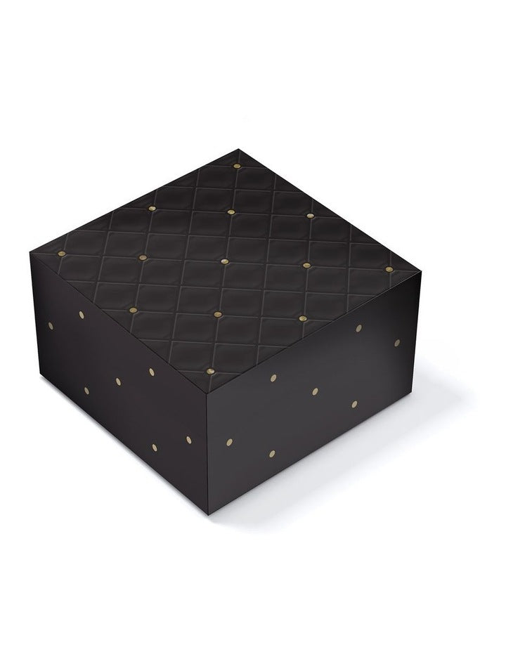 Medium Quilted Gift Box in Ebony
