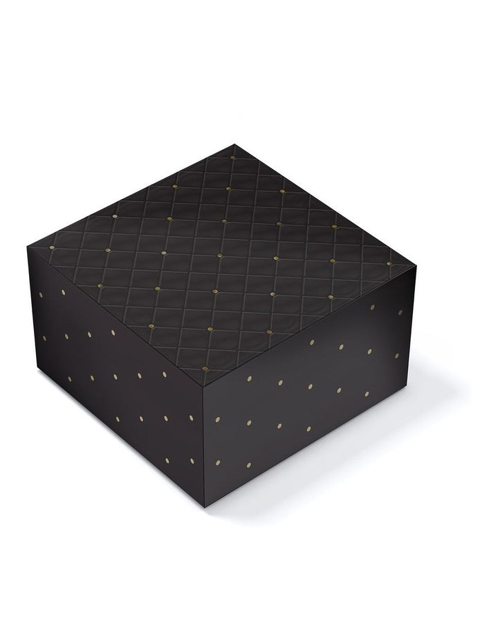 Large Quilted Gift Box in Ebony