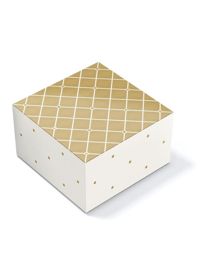 Medium Quilted Gift Box in Gold