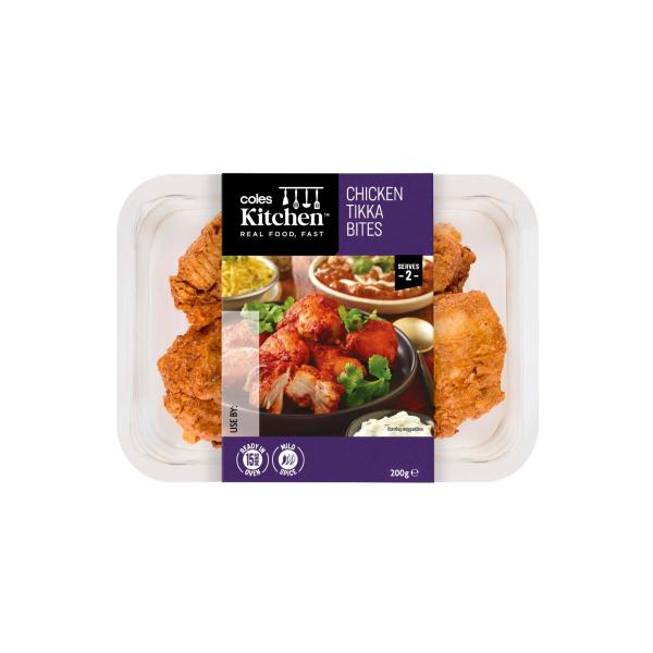 COLES KITCHEN CHICKEN TIKKA BITES 200G