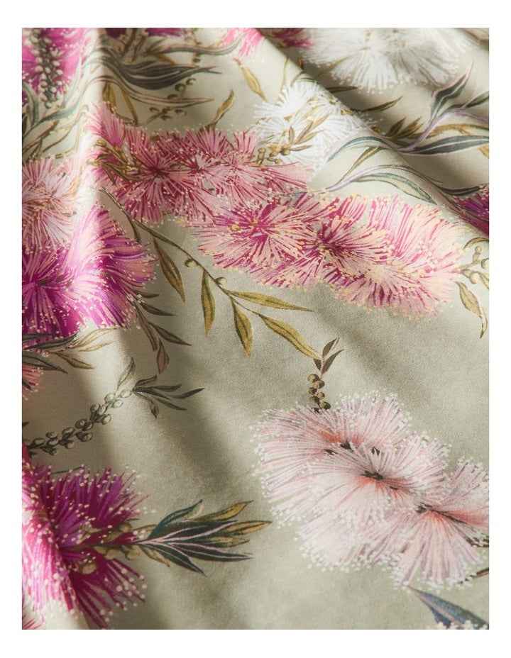 Bottlebrush Cotton Sateen Quilt Cover Set in Green