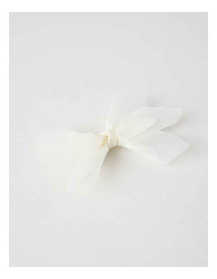 Bow Hair Clip in White