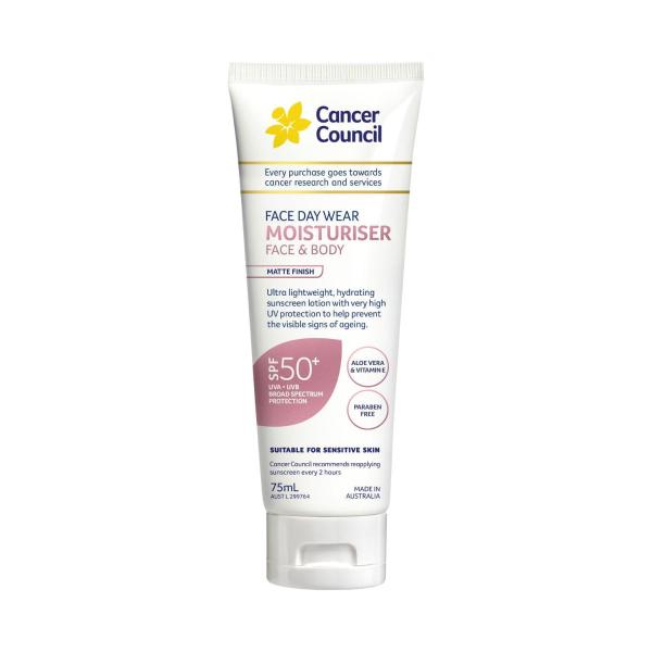 CANCER COUNCIL FACE DAY WEAR MATTE INVISIBLE SPF50+ 75ML