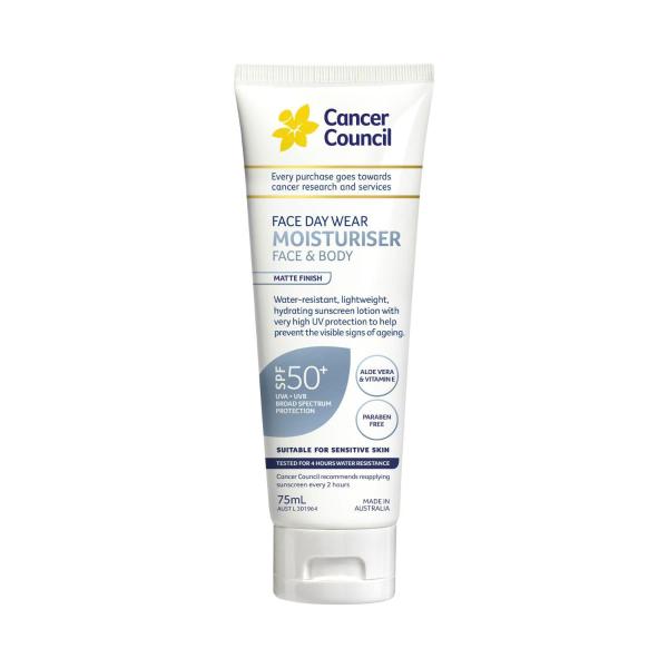 CANCER COUNCIL SPF 50+ FACE DW MOISTURISER MATTE INVISIBLE (4HR WR)