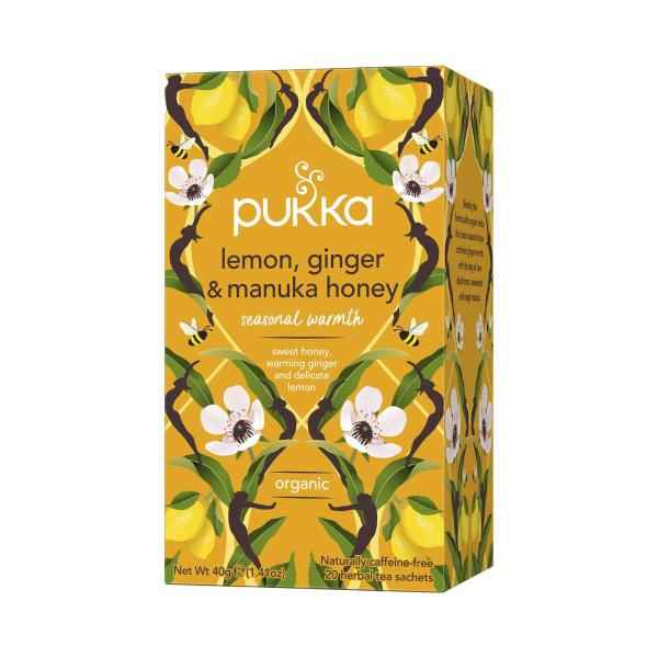 Lemon Ginger & Manuka Honey Tea Sachets 20 pack
