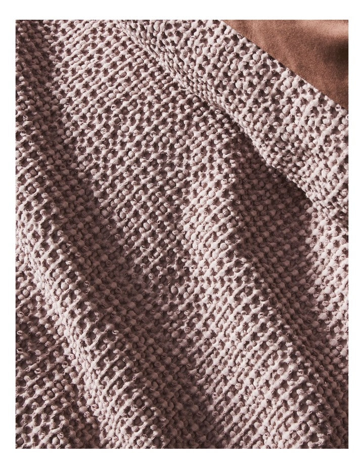 Beechworth Stonewashed Cotton Waffle Quilt Cover Set in Dove
