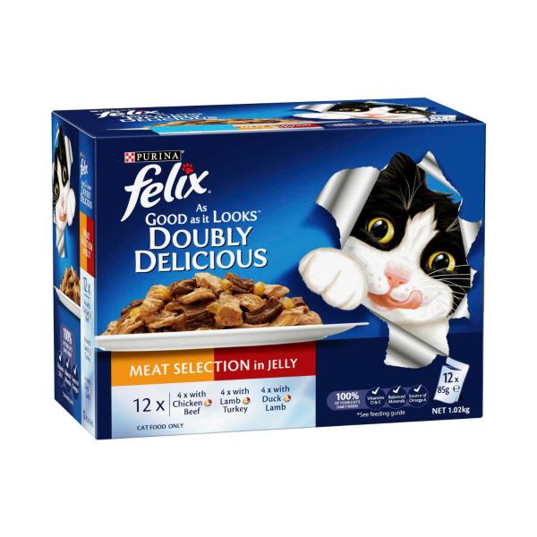 Felix Doubly Delicious Meat Selection In Jelly
