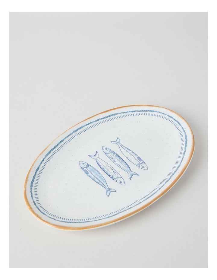 Pisces Oval Platter in White