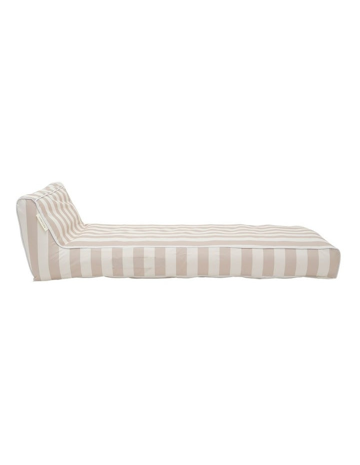 Luxe Lie-On Lounger Oyster Stripe
