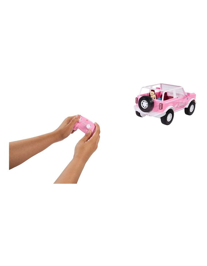 Hot Wheels RC Barbie Ford Bronco RC, Battery-Powered Remote-Control Toy Car with Accessories
