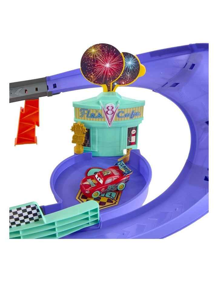Disney and Pixar Cars Race to Celebrate Lightning McQueen Celebration Raceway Playset & Toy Car
