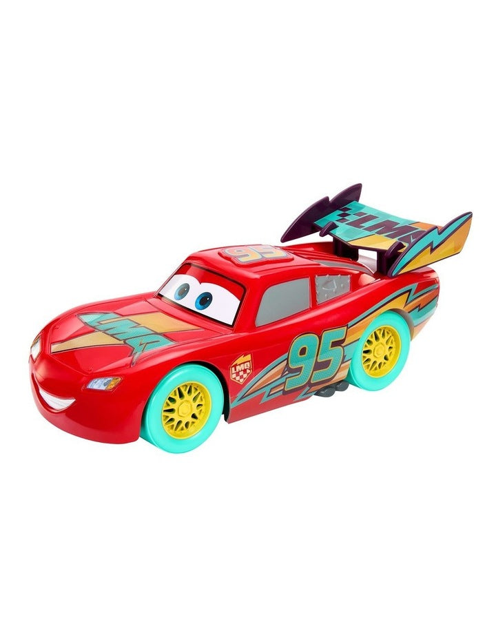 Disney And Pixar Cars Race to Celebrate Lights & Sounds Lightning McQueen, Large-Scale Toy Vehicle