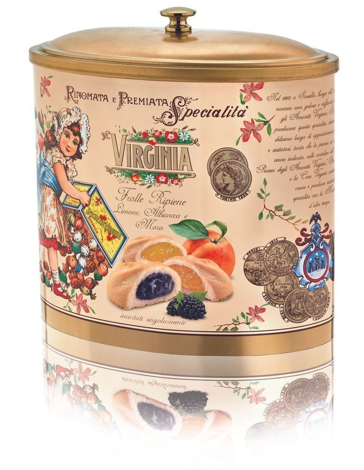 Assorted Filled Biscuits (Blackberry, Apricot, Lemon) Oval Tin 200g