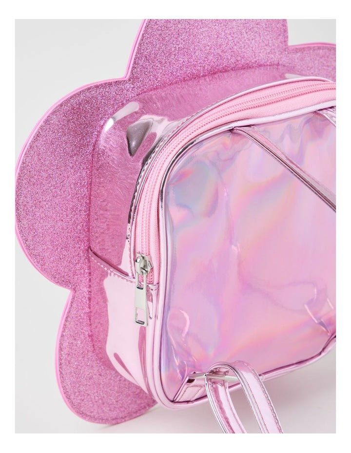 Mini Transparent Daisy Backpack in Pink