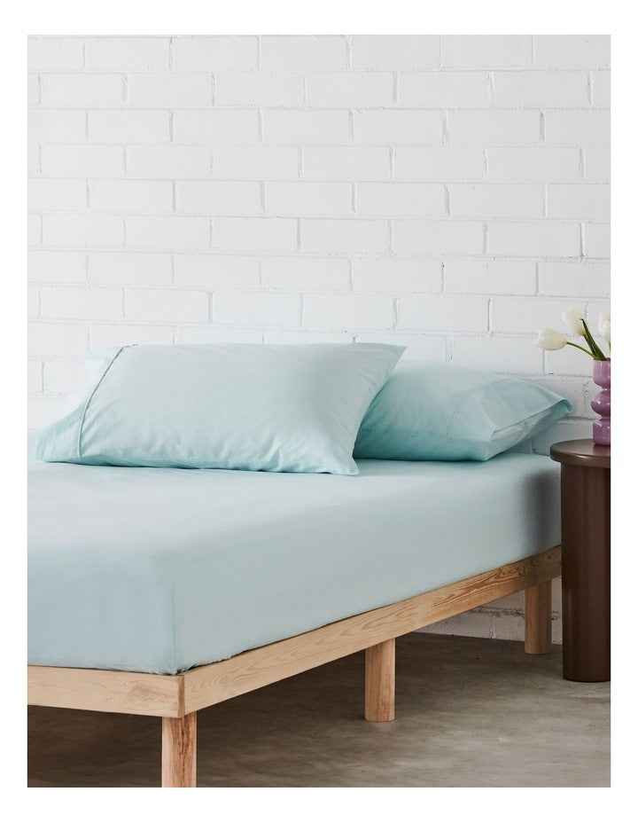 Stonewashed Cotton Pillowcase Pair in Saltwater